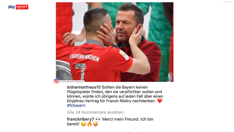 Franck Ribery reagiert auf Lothar Matthäus' Vorschlag zur Bayern-Rückkehr.