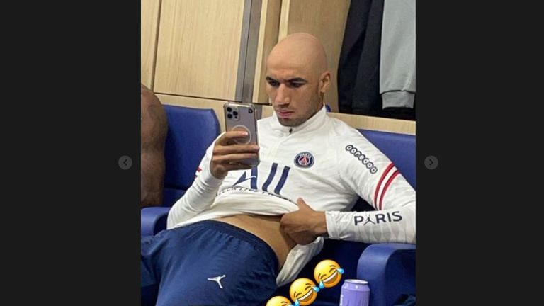 Ob Achraf Hakimi die Aktion überhaupt mitbekommen hat? (Quelle: Instagram / @thilokehrer)