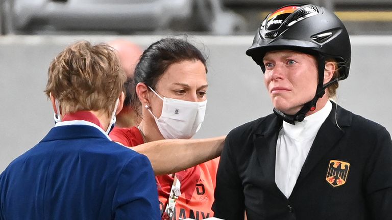 Fünfkampf-Trainerin Kim Raisner und Annika Schleu.
