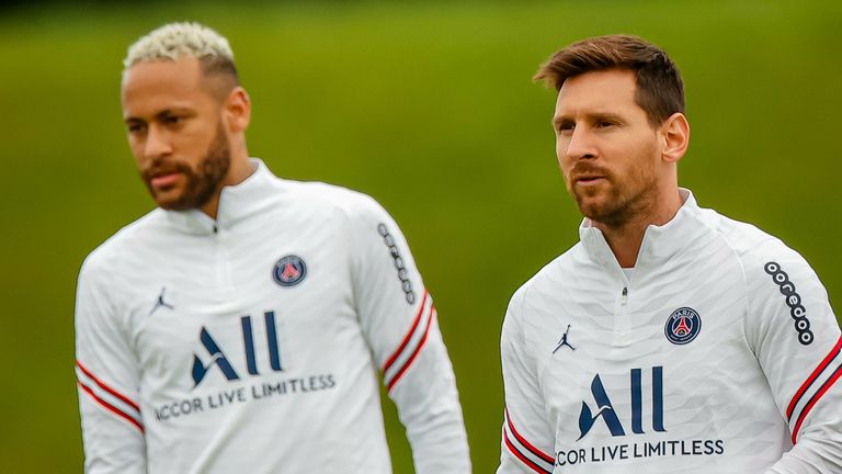 RB Leipzig trifft auf die Superstars von PSG mit Neymar (l.) und Messi