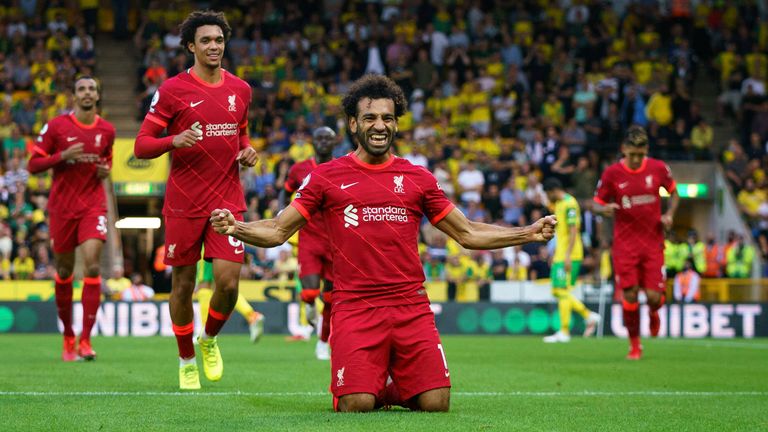 Mo Salah überragt beim Saisonauftakt gegen Norwich City. Nun soll er neuen Vertrag bekommen. 