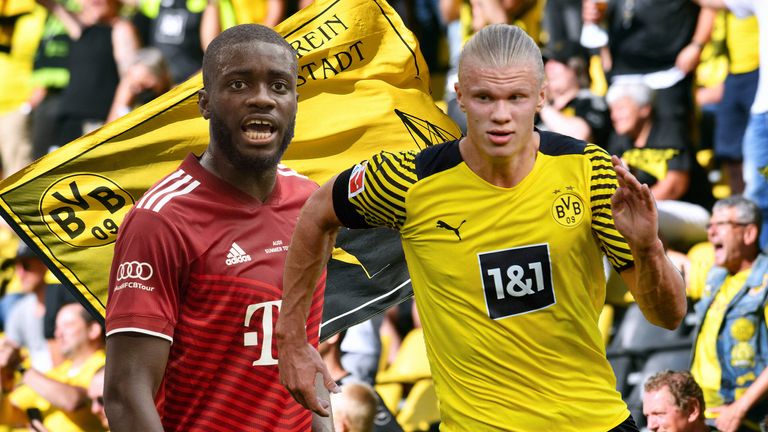 Dayot Upamecano soll Erling Haaland im Sueprcup stoppen.