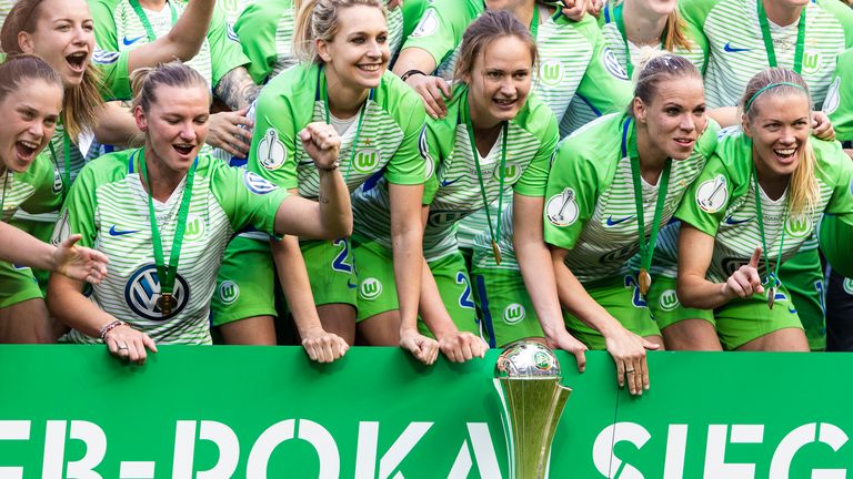 2017/2018: VfL WOLFSBURG am 19. Mai 2018 im RheinEnergieStadion Köln, Finale: VfL Wolfsburg - FC Bayern München 3:2 (0:0, 0:0) i.E.