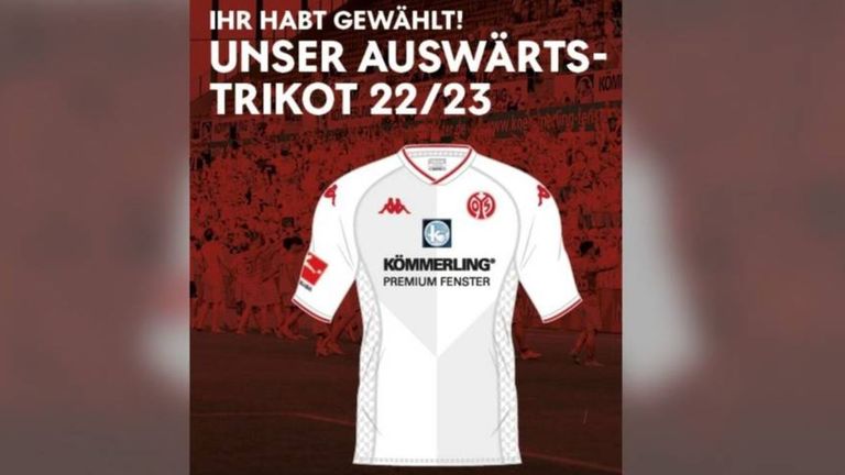 Der FSV Mainz 05 hat bereits das Auswärtstrikot-Design für die nächste Saison präsentiert (Quelle: Mainz 05).