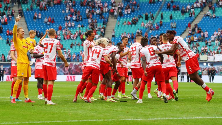 RB Leipzig feiert einen deutlichen Sieg gegen Hertha BSC.