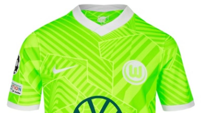 Das Champions-League-Trikot des VfL Wolfsburg. (Quelle: https://shop.vfl-wolfsburg.de/)