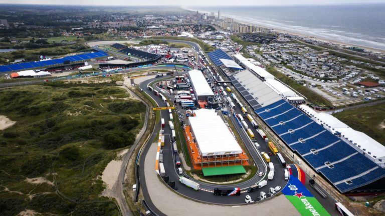 The course at Zandvoort is beautifully set in a hilly landscape.