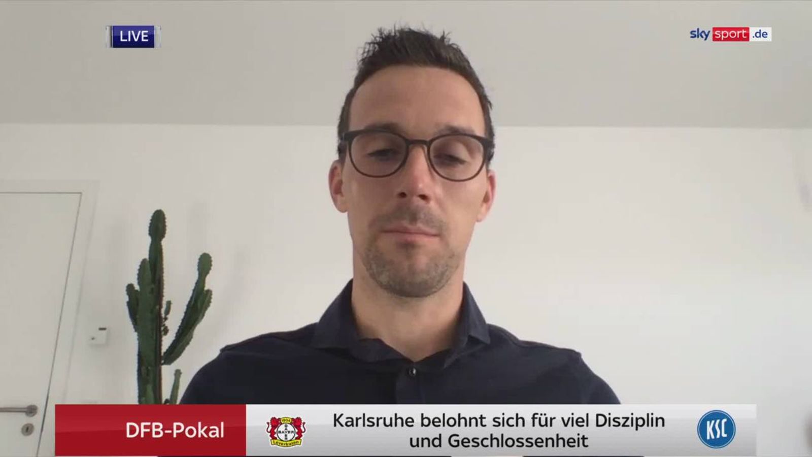 DFBPokal Videos KSCCoach Eichner nach Sieg gegen Bayer im Interview