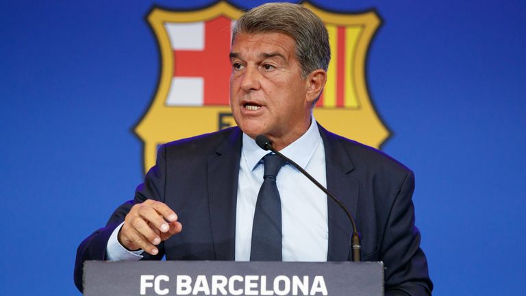 Der Präsident des FC Barcelona Joan Laporta hoffte darauf dass Messi gratis spielt.