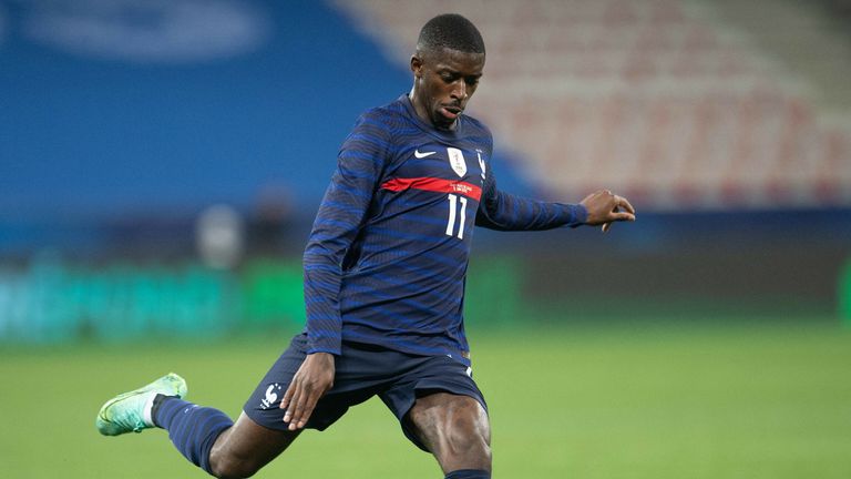 RECHTSAUßEN: Ousmane Dembele (FC Barcelona); Der ehemalige BVB-Kicker spielt zusammen mit Griezmann in der französischen Nationalmannschaft