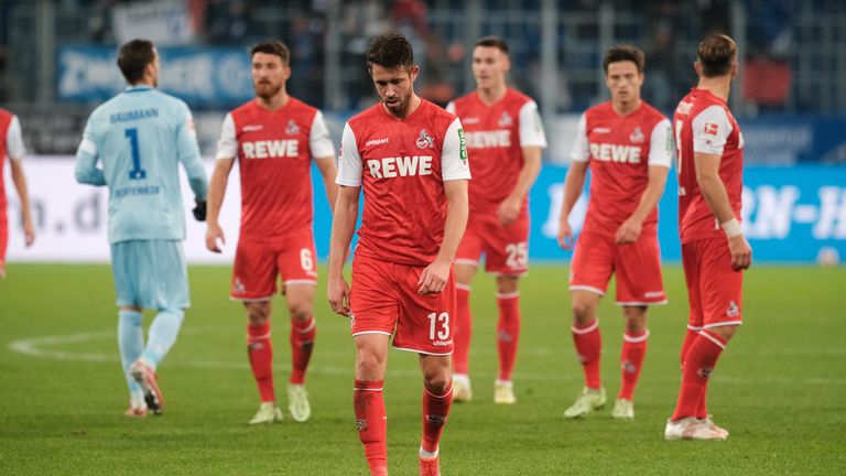 Enttäuschung beim 1. FC Köln nach dem Debakel bei der TSG 1899 Hoffenheim.