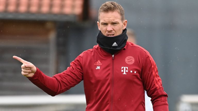Bayern-Trainer Julian Nagelsmann befindet sich aktuell wegen einer Corona-Infektion in häuslicher Quarantäne.