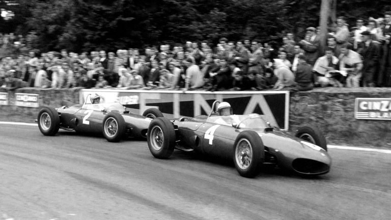 1961: Phil Hill (r., Ferrari) 1 Punkt vor Wolfgang von Trips (Ferrari)