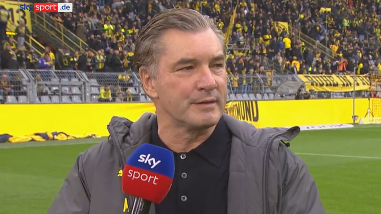 Dortmunds Sportdirektor Michael Zorc spricht am Sky Mikro über Top-Talent Karim Adeyemi.