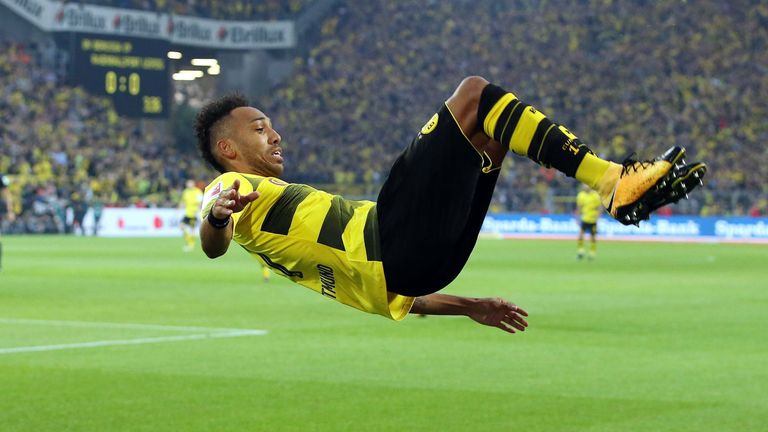 Platz 6: Pierre-Emerick Aubameyang - 98 Tore (144 Bundesligaspiele)