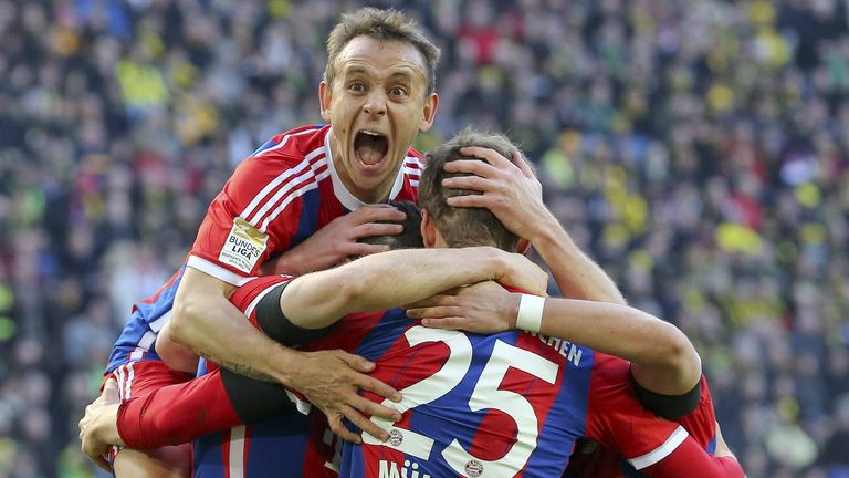 FC Bayern München (2014/15): Punkte nach zehn Spieltagen: 24; Endplatzierung: 1