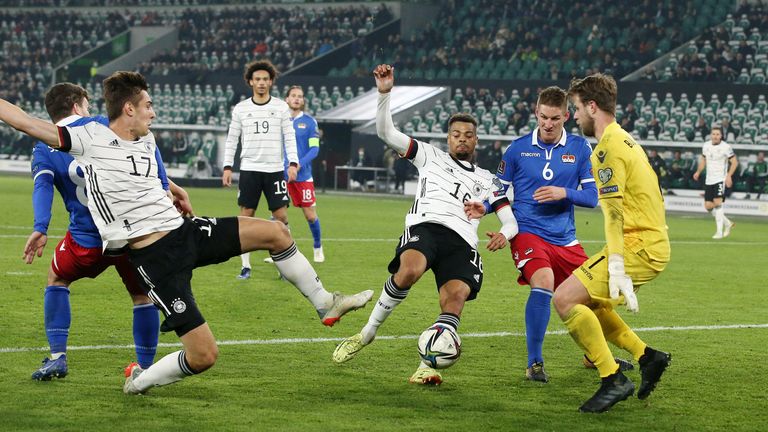 Deutschland gegen Liechtenstein in Wolfsburg.