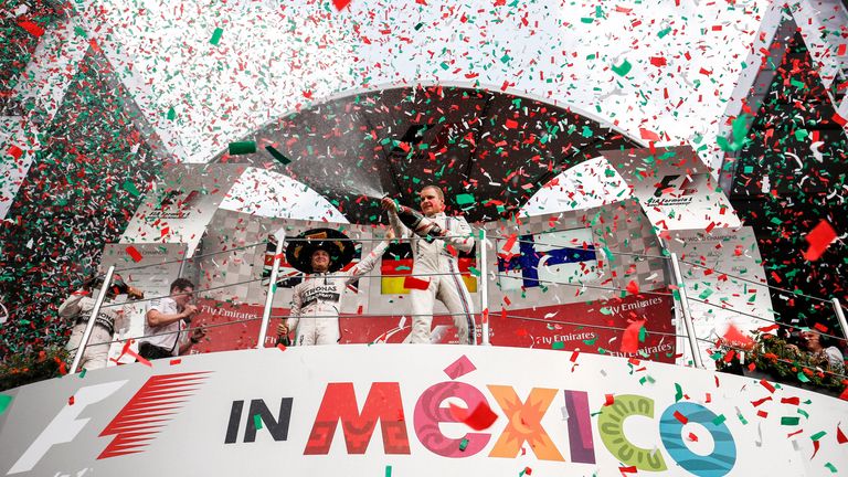 Das Podest in Mexiko ist eines der farbenfreudigsten der Saison.