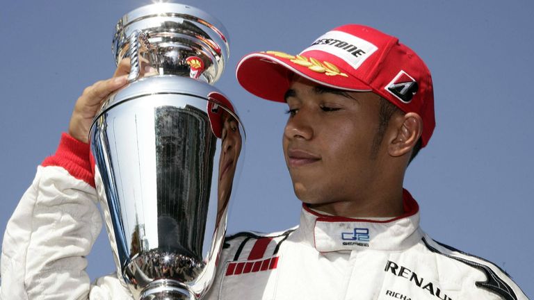 Lewis Hamilton (Mercedes), fuhr in der GP2 (ehemals Formel 2) für ART Grand Prix (2005), wichtigster Erfolg: Titel 2005
