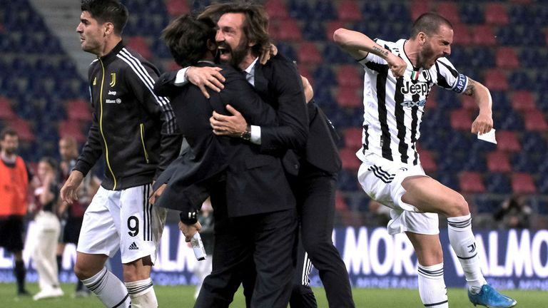 Als Trainer: Andrea Pirlo, Juventus, 2020-2021, 52 Spiele, Erfolge: italienischer Pokalsieger (2021), italienischer Superpokalsieger (2021)