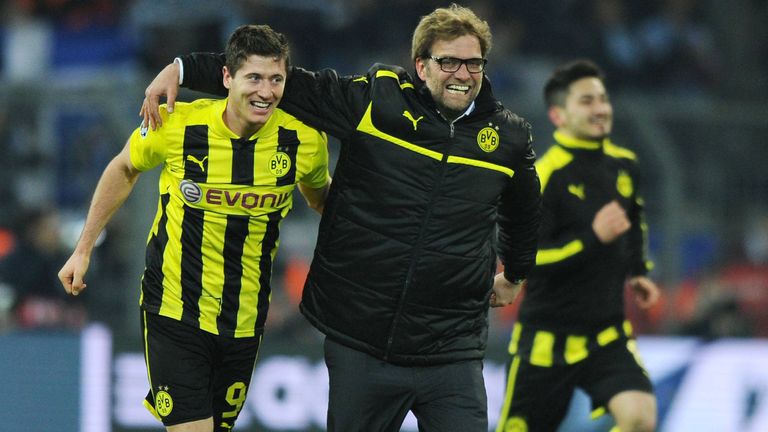 Robert Lewandowski wurde bei Borussia Dortmund von Jürgen Klopp trainiert.