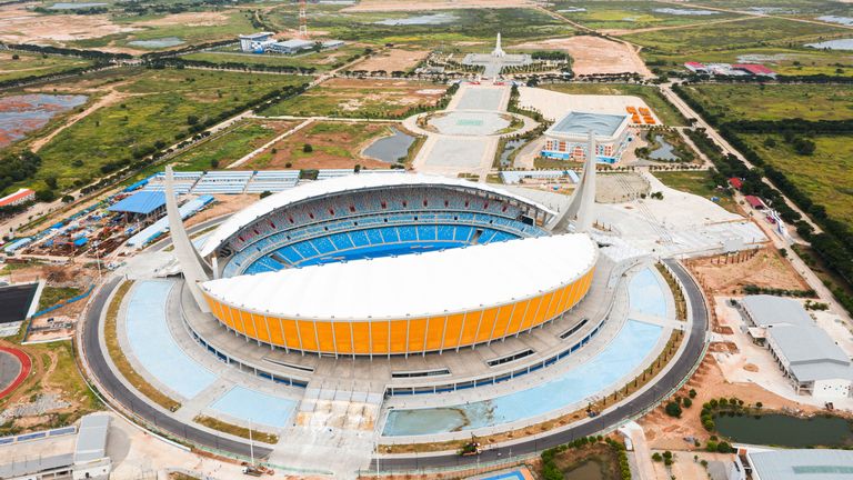 Das neue Nationalstadion von Kambodscha.