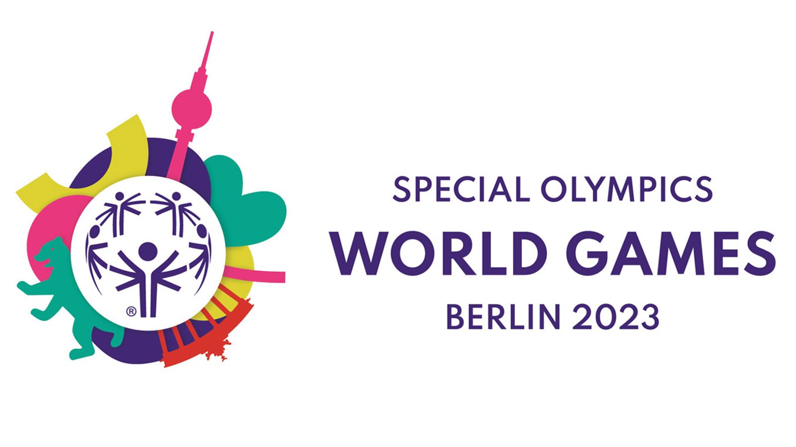 Logo der Special Olympics World Games Berlin 2023 präsentiert Mehr