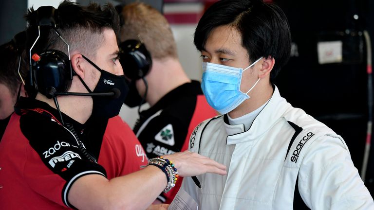 Bottas' new teammate Guanyu Zhou also started.