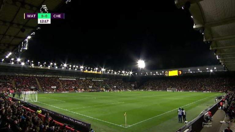 Die Partie Watford gegen Chelsea musste in der 12. Minute unterbrochen werden.