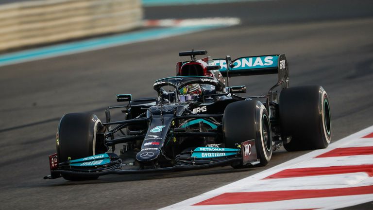 Lewis Hamilton (Mercedes) in Abu Dhabi.