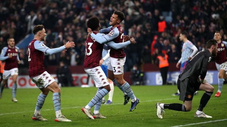 Philippe Coutinho feiert ein gelungenes Debüt für Aston Villa.