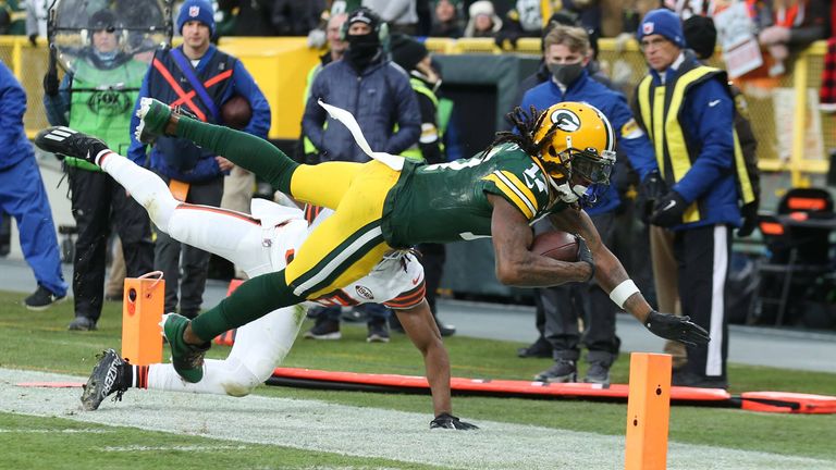 Wide Receiver Davante Adams und die Green Bay Packers gehen als Spitzenteam in die Playoffs.