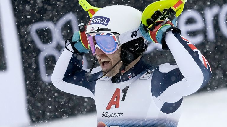 Dave Ryding gewinnt den Slalom in Kitzbühel.