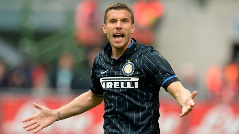 Lukas Podolski: 05.01.2015 bis 30.06.2015 (18 Spiele, 1 Tor)