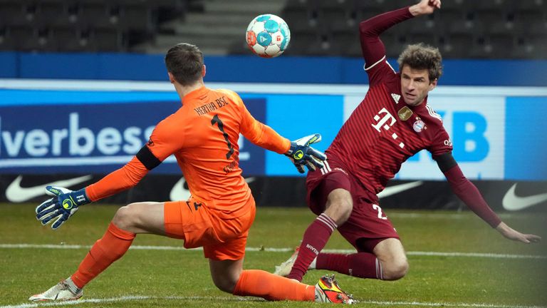 Thomas Müller traf zum zwischenzeitlichen 2:0 gegen die Hertha.
