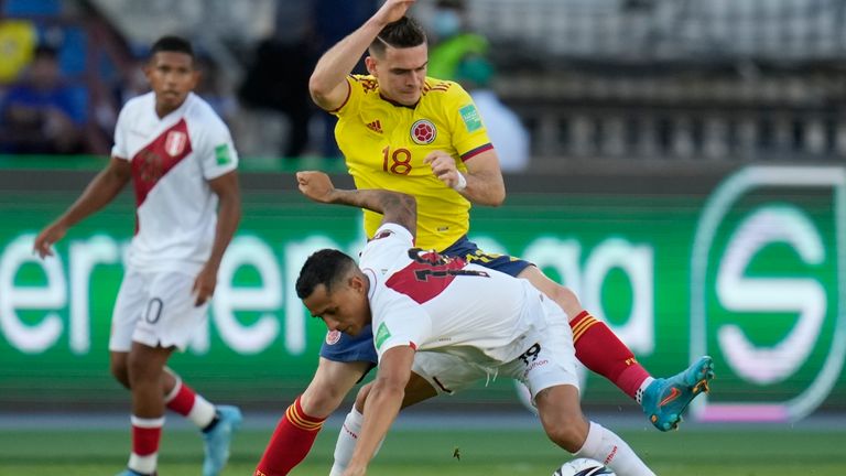 Eintracht Frankfurts Stürmer Rafael Borre und sein Team waren gegen Peru nicht effizient genug