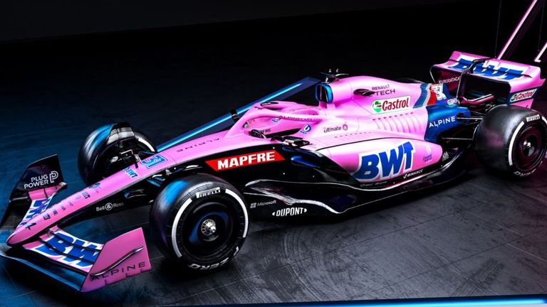 So sieht der A522 von Alpine mit Sonderlackierung aus (Quelle: Twitter/@AlpineF1Team)