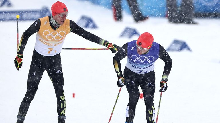 Die Langlauf-Staffel belegt den fünften Rang.