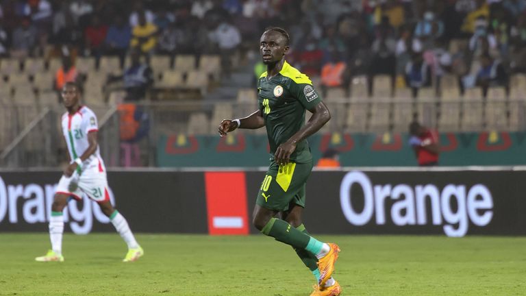 Sadio Mane trifft für Senegal im Afrika Cup. 
