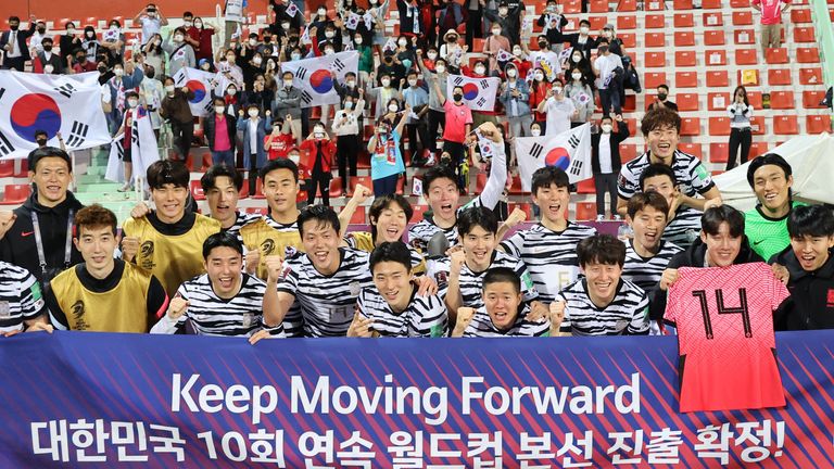 Südkorea feiert die zehnte WM-Teilnahme in Folge.