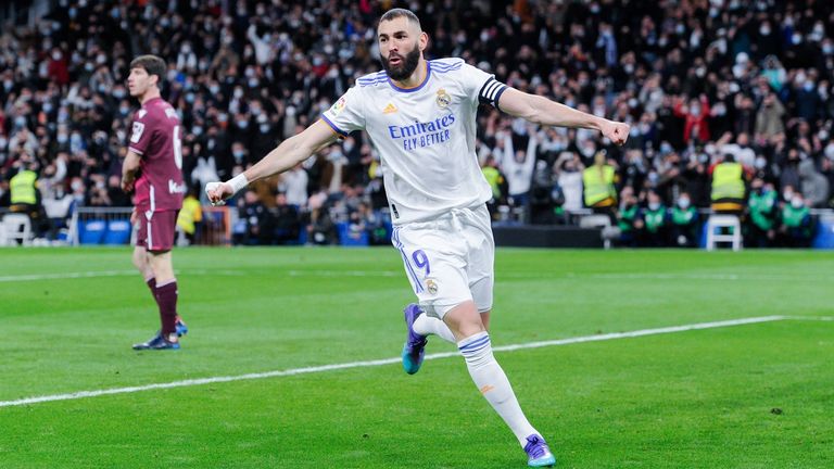 Platz 3: Karim Benzema (Real Madrid) - 22 Tore x Faktor 2 = 44 Punkte 