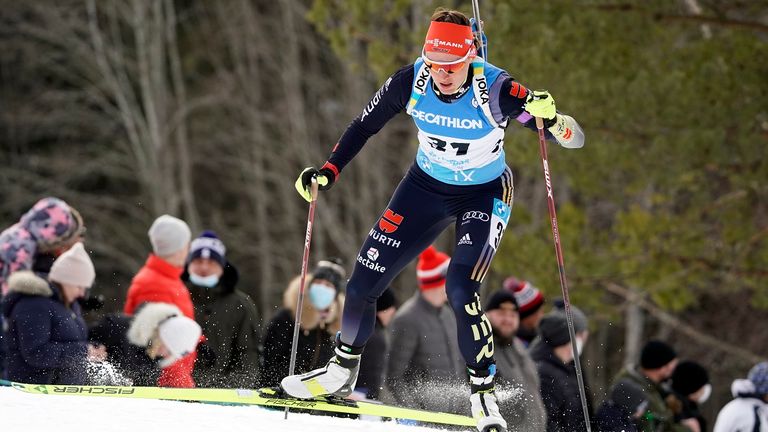 Denise Herrmann schließt ihre Biathlon-Saison mit einem fünften Platz in der Verfolgung ab.