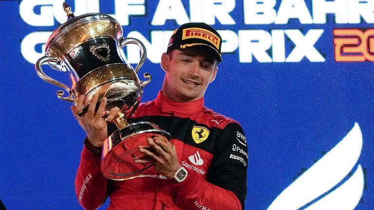 Charles Leclerc gewinnt den GP in Bahrain. 
