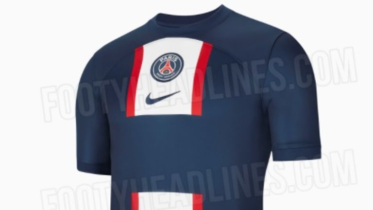 So soll das Heimtrikot von Paris Saint-Germain 2022/23 aussehen. (Quelle: https://www.footyheadlines.com/)