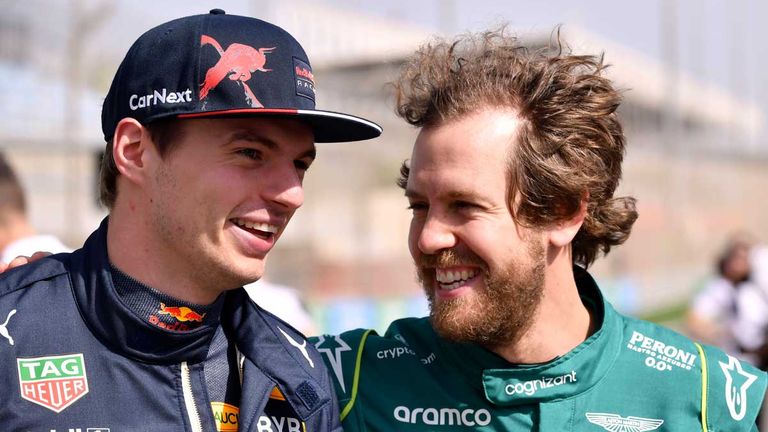 Max Verstappen (l.) und Sebastian Vettel (r.) spielen im XXL-Voting zur neuen F1-Saison eine große Rolle. 