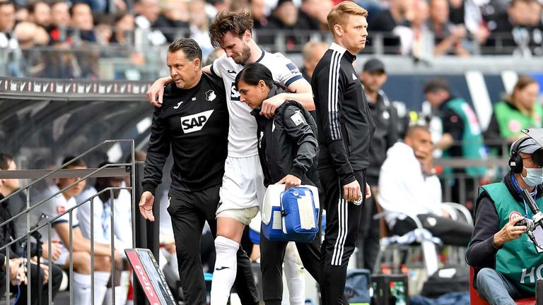 Havard Nordveidt verletzt sich gegen Eintracht Frankfurt. Für den TSG-Profi bedeutet es das Saisonaus.