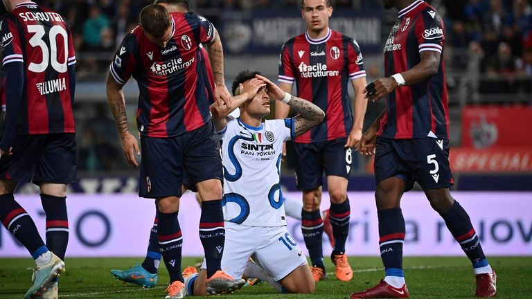 Inter Mailand verpasst es im Nachholspiel beim FC Bologna den ersten Platz zu erobern.