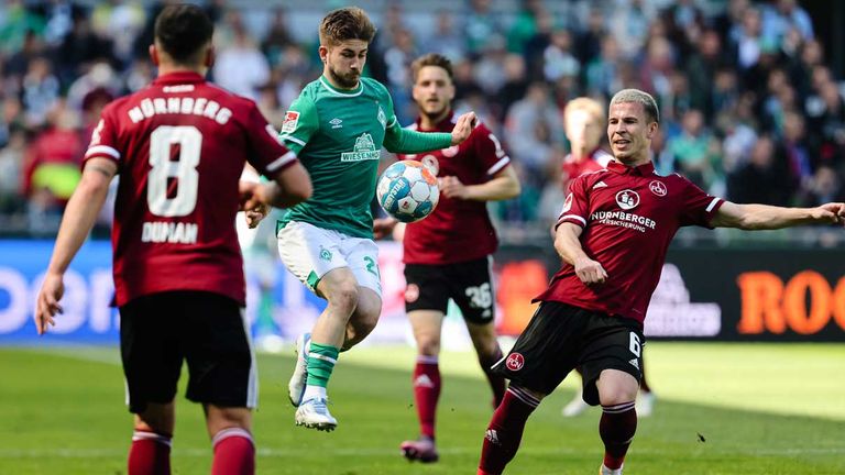 Werder Bremen und der 1. FC Nürnberg trennen sich unentschieden.