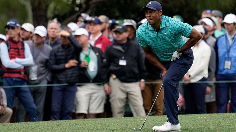 Für Tiger Woods läuft es am zweiten Tag des Masters nicht immer wie gewünscht. 