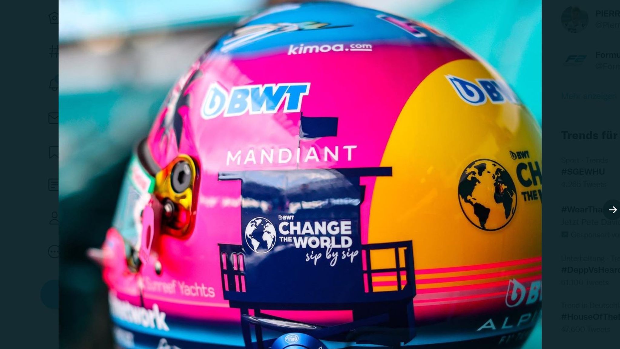 Formel 1 Die Helme der F1Stars beim GP von Miami eine Auswahl